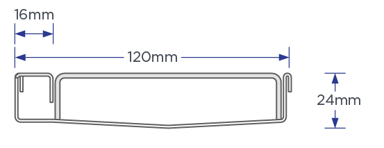 120SCSMNDiMTL Shower Screen Support